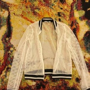 Netted Bomber Jacket